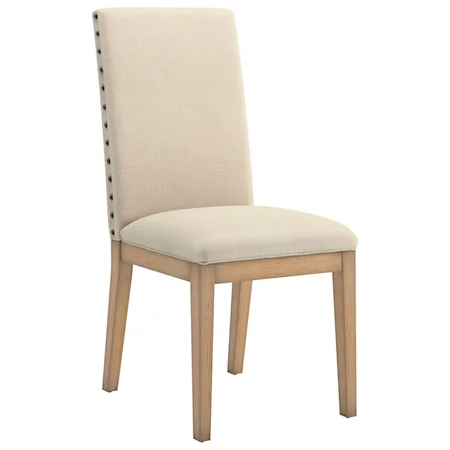 Contemporary Dining Chair with Nailhead Trim